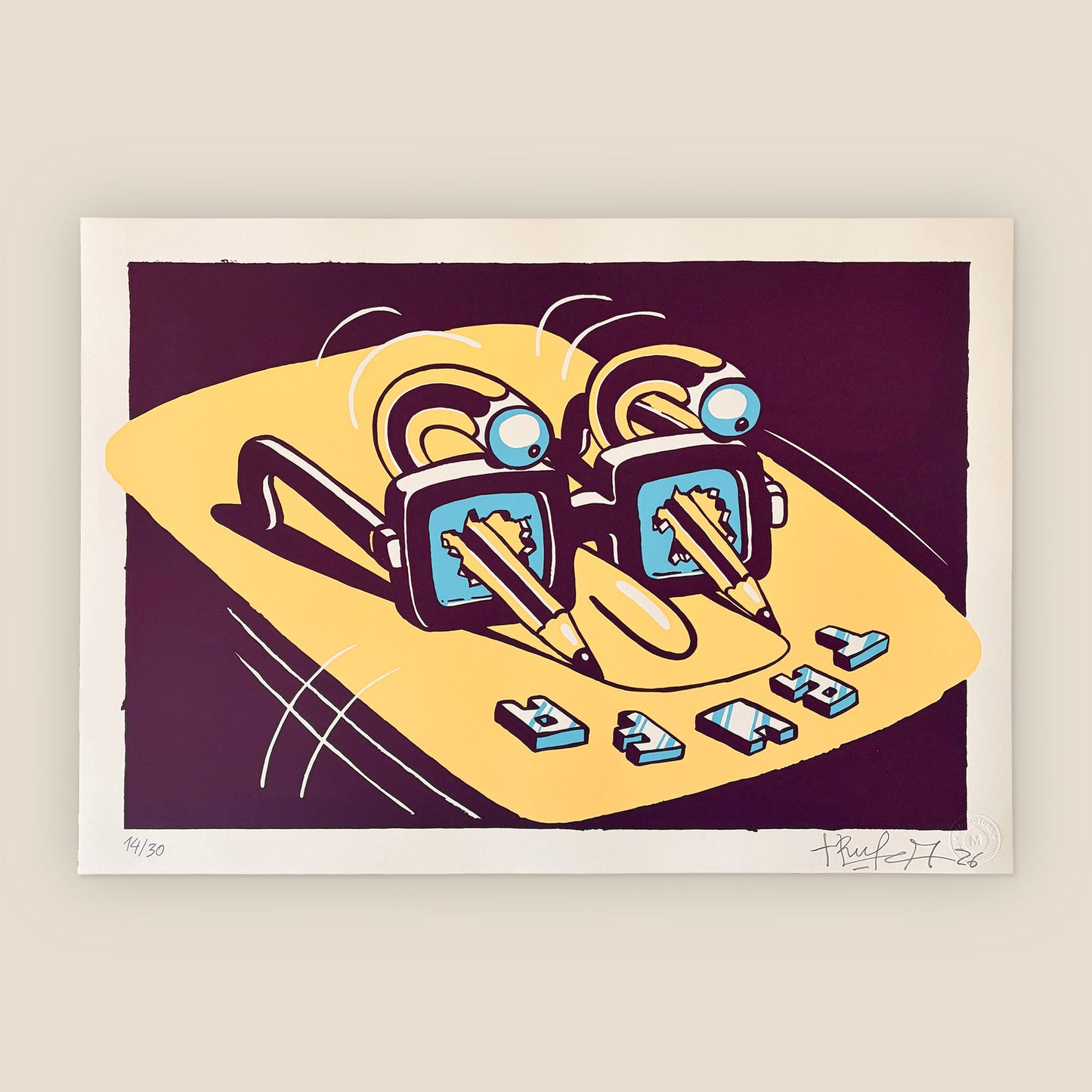 Te veo! — Serigrafía original de Trufa